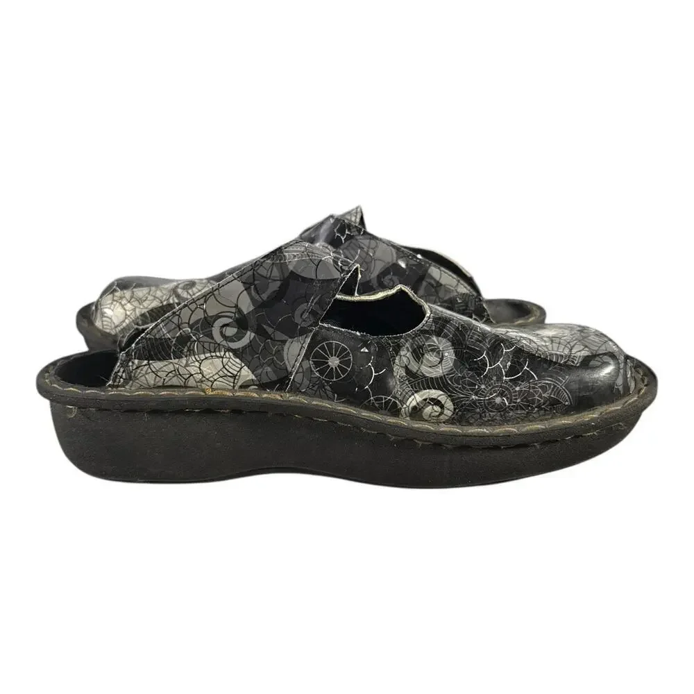 Alegria Women Classic Mule Size 38 8 Black Gray Shoe Clog